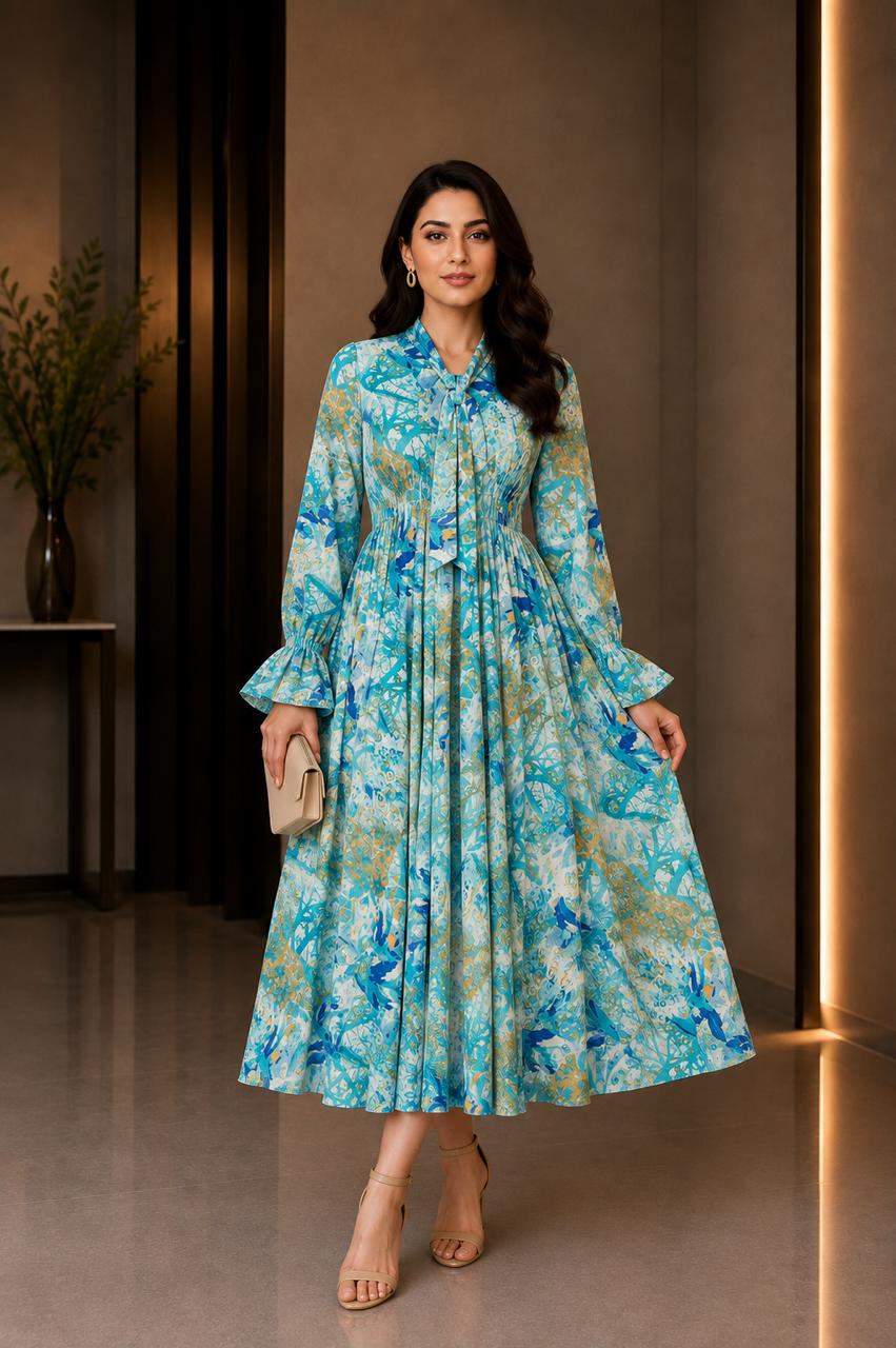 Aab-e-Gul Georgette Frock