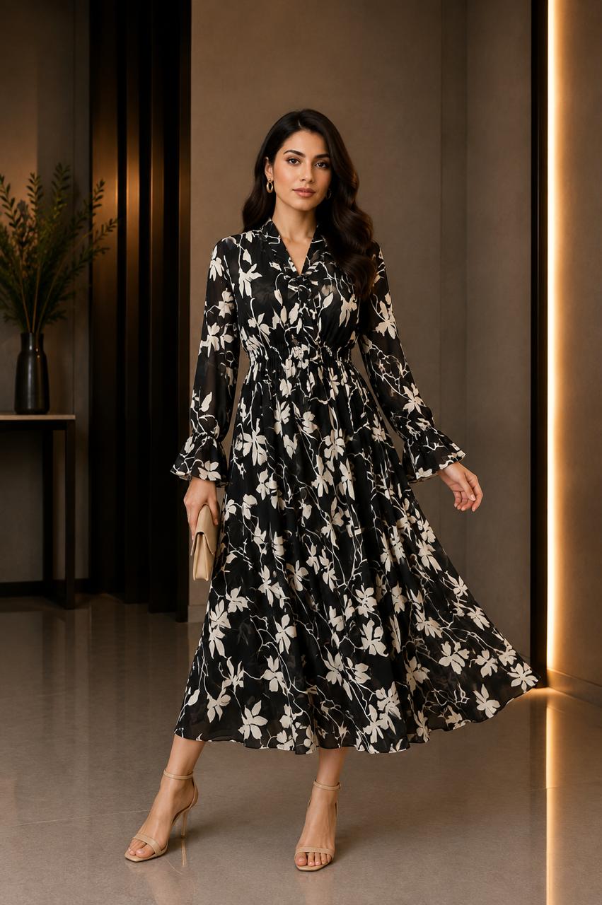Gul-e-Siyah Georgette Frock