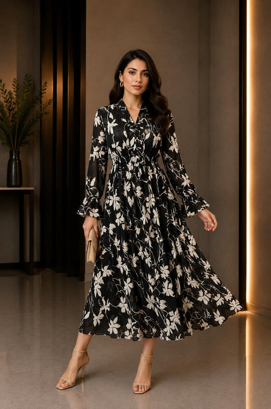 Gul-e-Siyah Georgette Frock